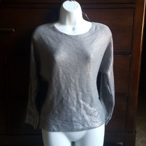 Medium Forever 21 Metallic Silver Sweater